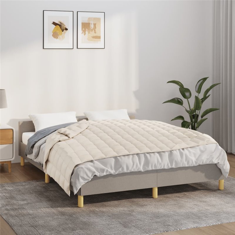 VidaXL Couverture lestée Crème clair 122x183 cm 9 kg Tissu