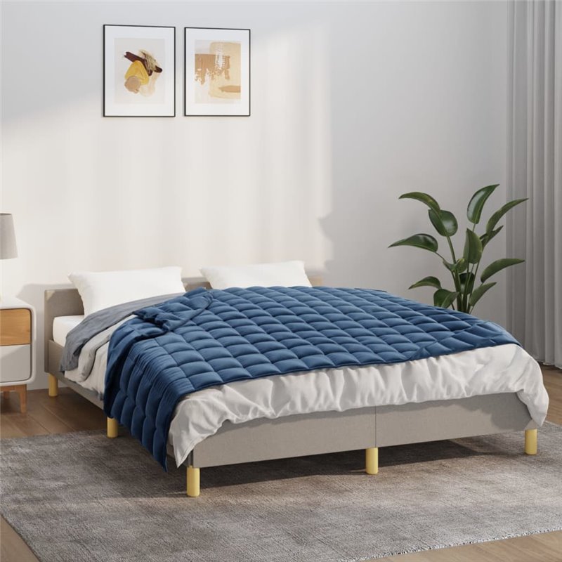 VidaXL Couverture lestée Bleu 122x183 cm 5 kg Tissu