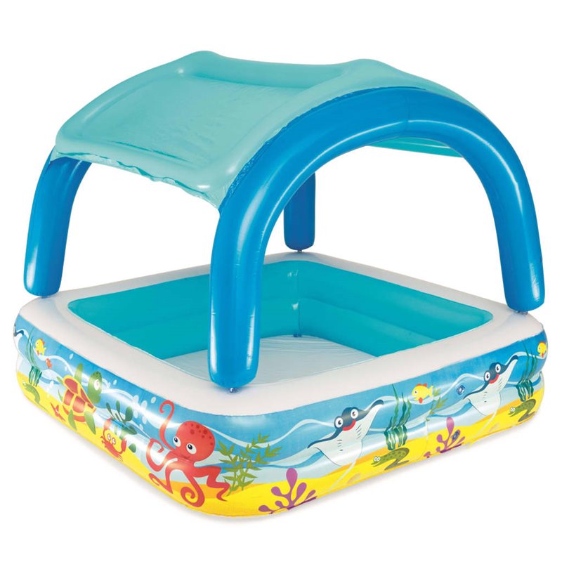 Image secondaire de Bestway Piscine de jeu avec auvent bleu 140x140x114 cm 52192