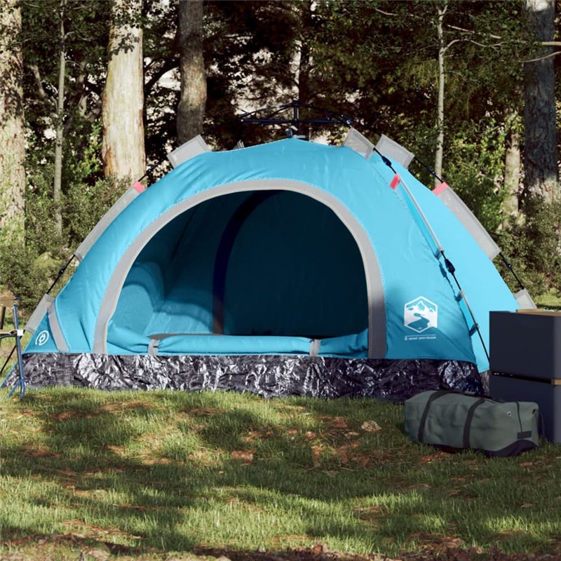 VidaXL Tente de camping 2 personnes bleu libération rapide