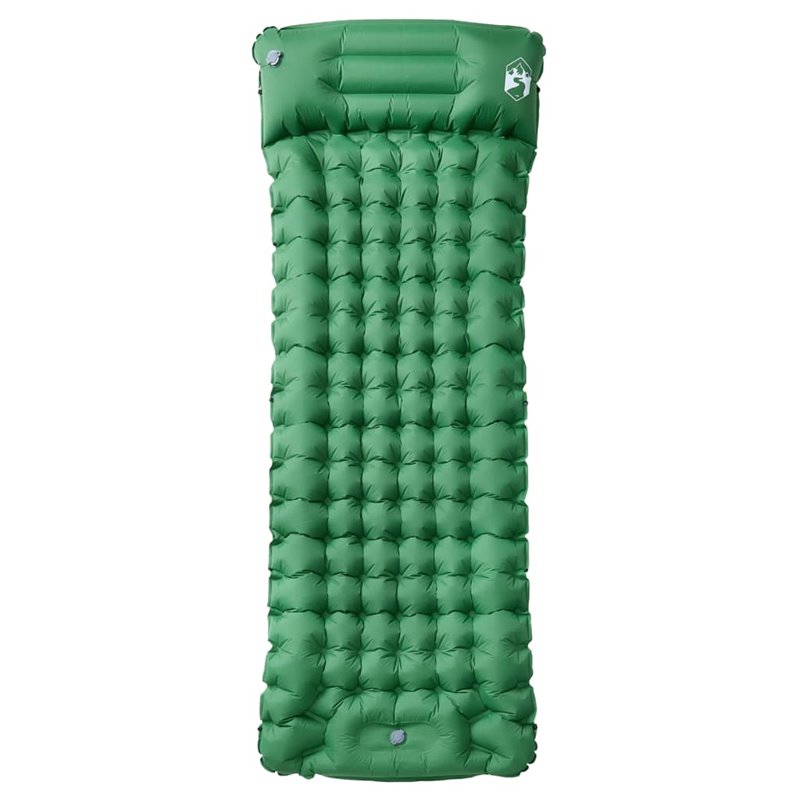 Image secondaire de VidaXL Matelas de camping autogonflant avec oreiller 1 personne vert