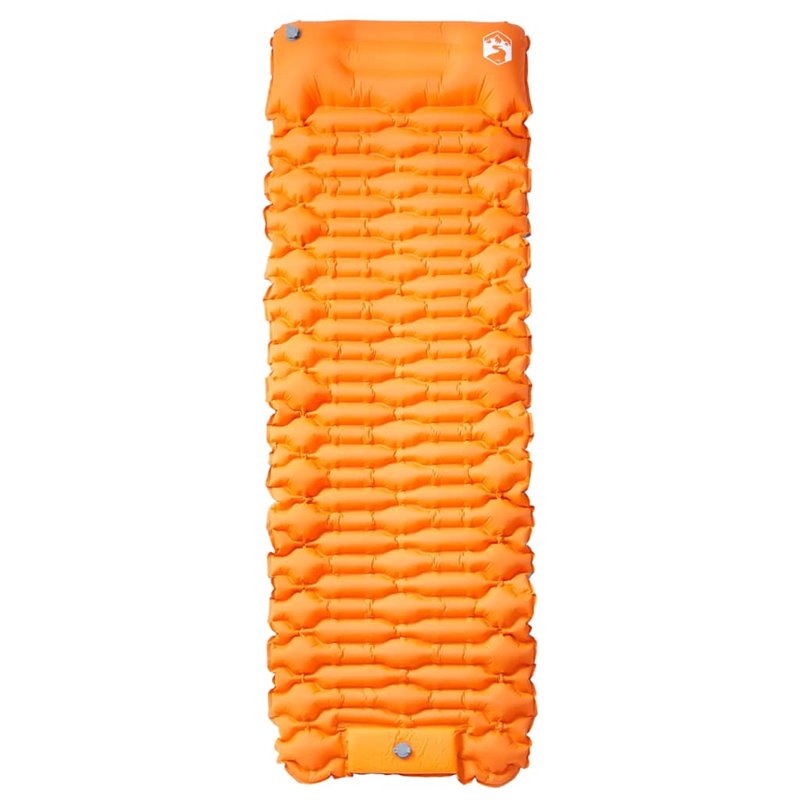 Image secondaire de VidaXL Matelas de camping autogonflant avec oreiller 1 personne orange