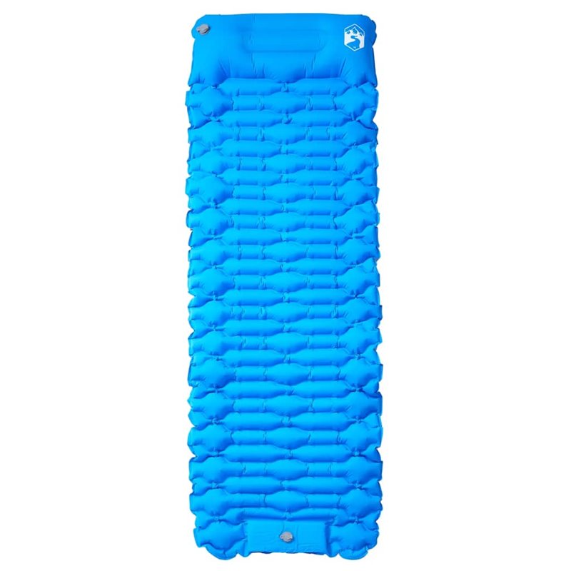 Image secondaire de VidaXL Matelas de camping autogonflant avec oreiller 1 personne bleu