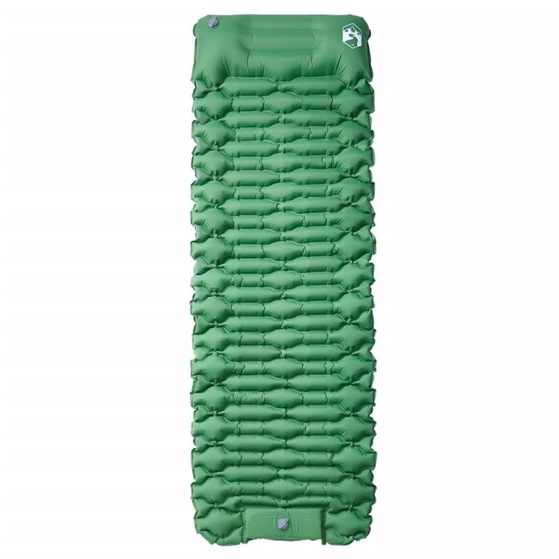 Image secondaire de VidaXL Matelas de camping autogonflant avec oreiller 1 personne vert