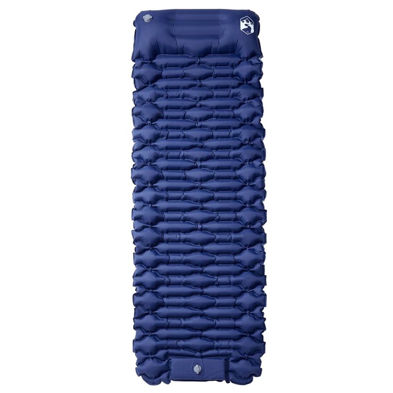 Image secondaire de VidaXL Matelas de camping autogonflant oreiller 1 personne bleu marine