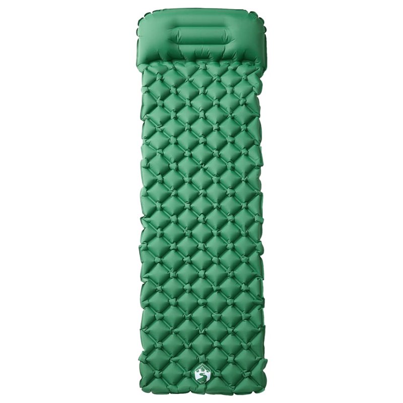 Image secondaire de VidaXL Matelas de camping gonflable avec oreiller 1 personne vert