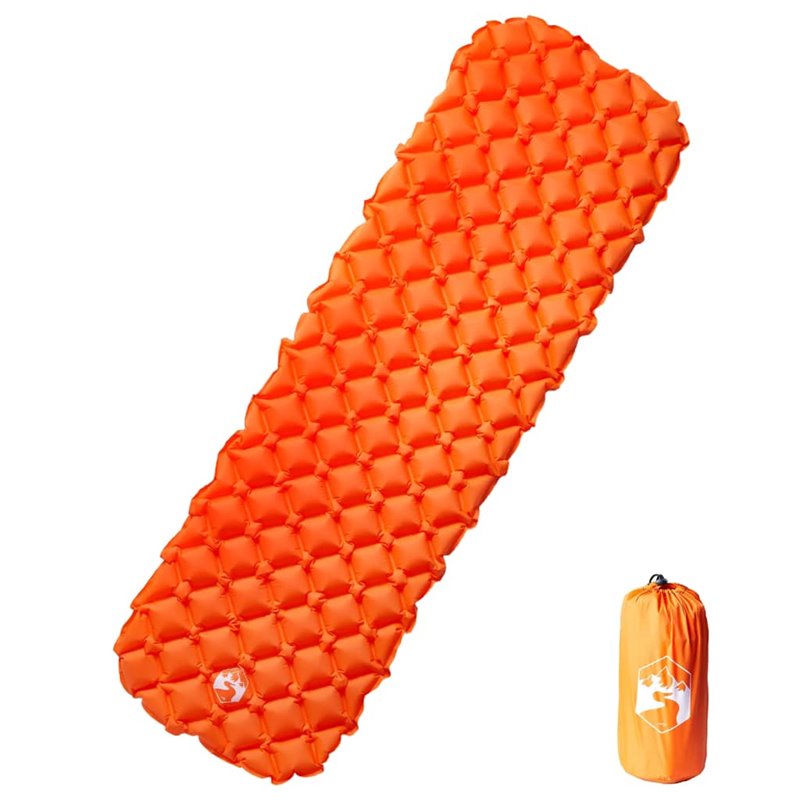 VidaXL Matelas de camping gonflable 1 personne orange 190x58x6 cm