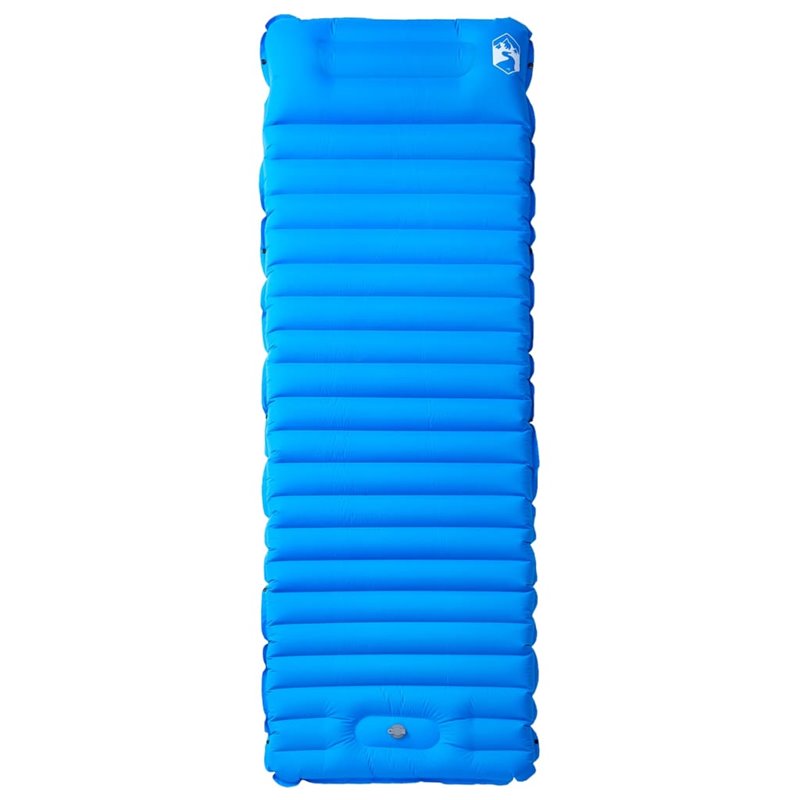 Image secondaire de VidaXL Matelas de camping autogonflant avec oreiller 1 personne bleu