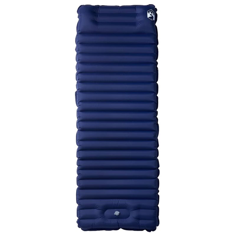 Image secondaire de VidaXL Matelas de camping autogonflant oreiller 1 personne bleu marine