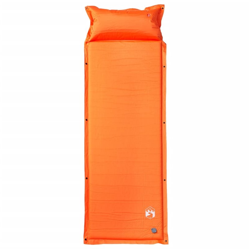 Image secondaire de VidaXL Matelas de camping autogonflant avec oreiller 1 personne orange