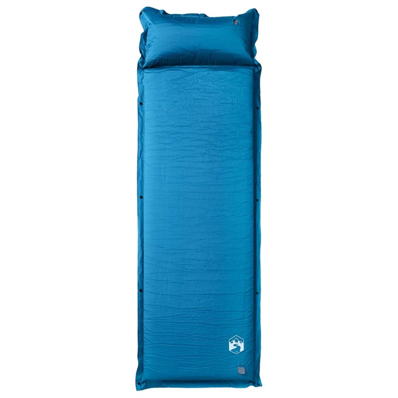 Image secondaire de VidaXL Matelas de camping autogonflant oreiller 1 personne turquoise