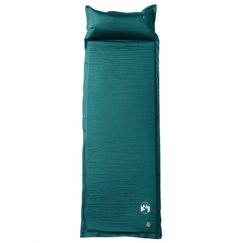 Image secondaire de VidaXL Matelas de camping autogonflant avec oreiller 1 personne vert