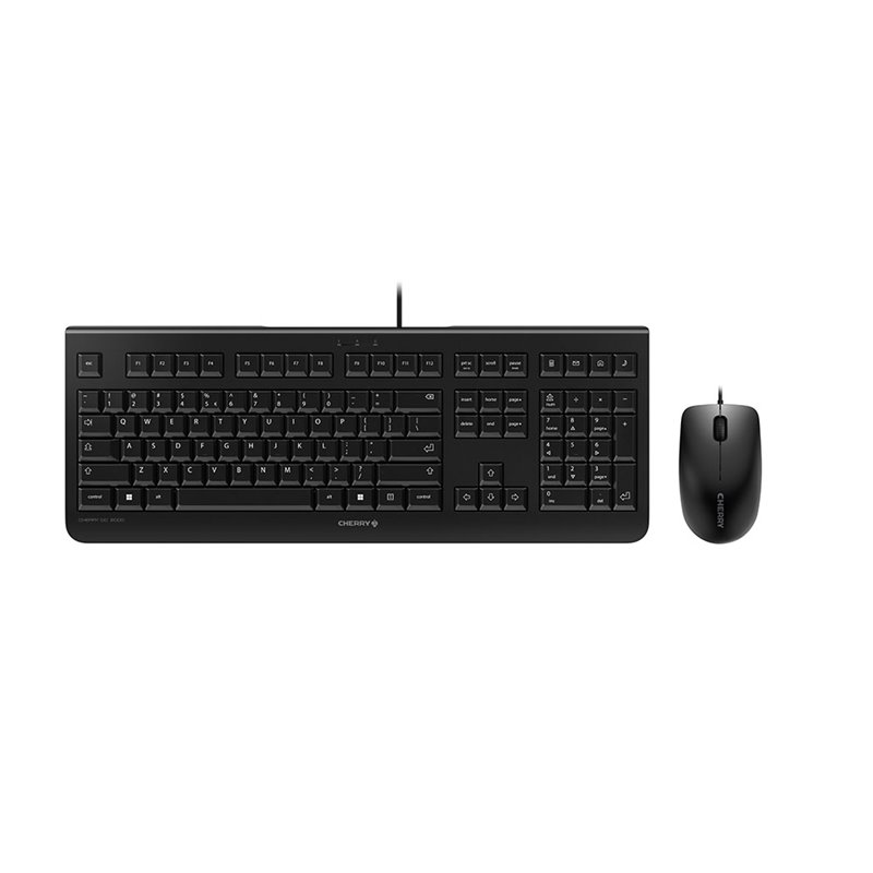 Cherry DC 2000 clavier Souris incluse USB Qwerty Anglais américain Noir