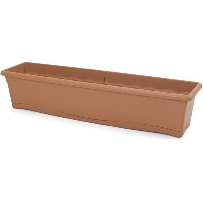 Jardinière avec support Plastiken Terre cuite polypropylène 80 x 20 cm