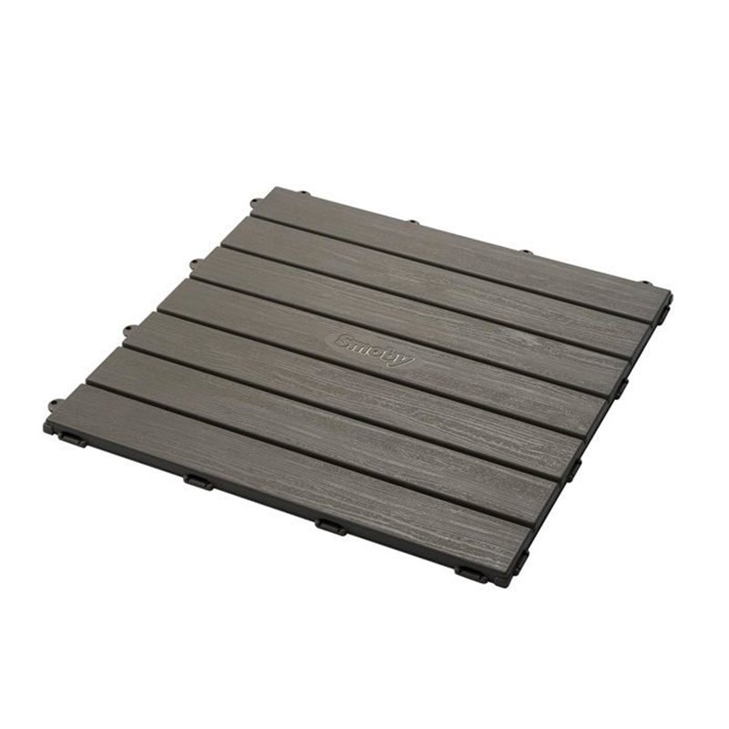 Smoby - Set de 6 dalles - Plancher de Maison - Anti-UV - 45x45cm - Effet texturé bois - Plastique 100% recyclé - Fabriqu