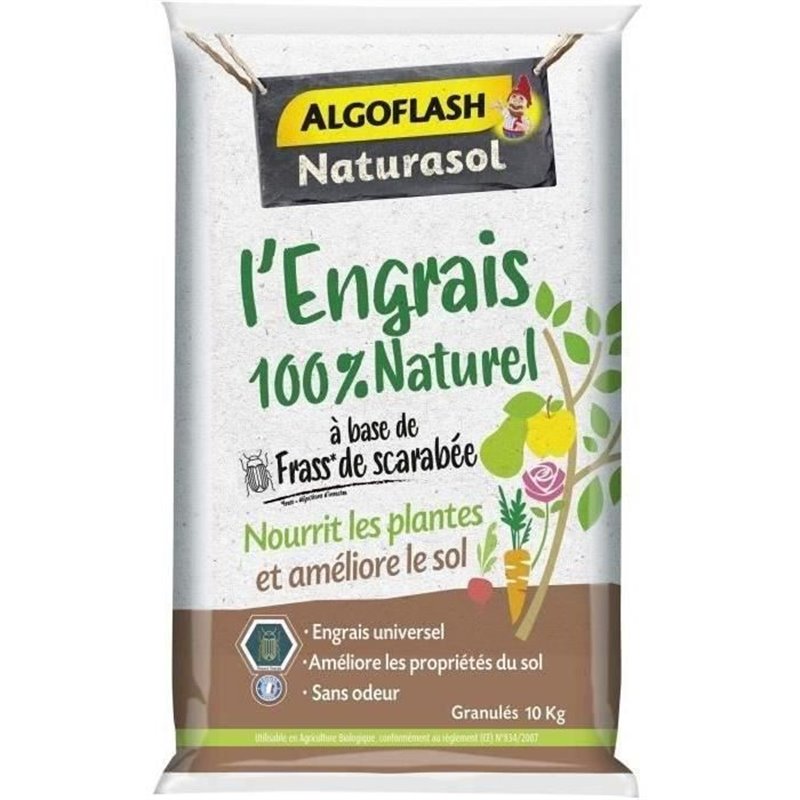 Engrais pour les plantes Algoflash Naturasol 10 kg