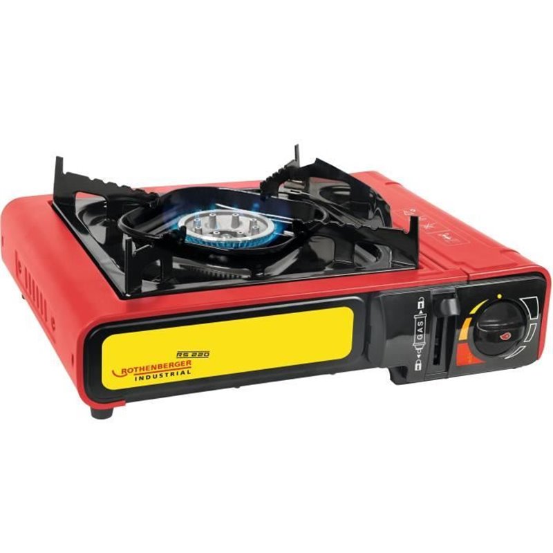 Réchaud à gaz - Rothenberger - GOURMET RS 220 - 2000 W - Rouge et noir