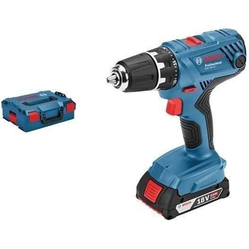 Bosch GSR 18V-21 Professional 1800 tr/min 1,2 kg Noir, Bleu