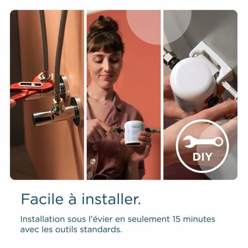 Image secondaire de Systeme de filtration de l'eau - BRITA - Mypure SLIM V-MF - 2 pressions - Max 6.9 bar - 8000 L d'eau filtrée / 12 mois