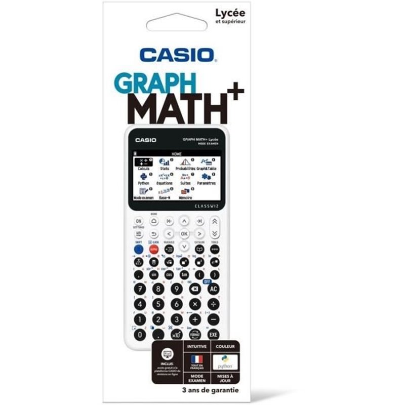 Image secondaire de Calculatrice graphique Casio - Lycée - Math+ - Blanc