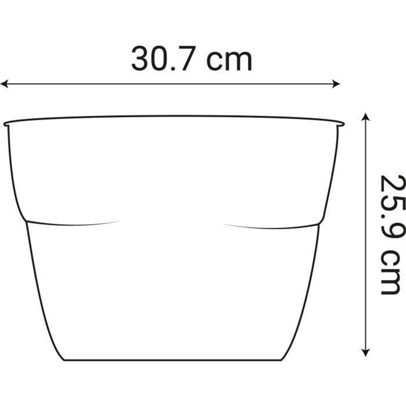 Image secondaire de Pot EDA 77,3 x 30,7 x 25,9 cm Anthracite Gris foncé Plastique Ovale Moderne