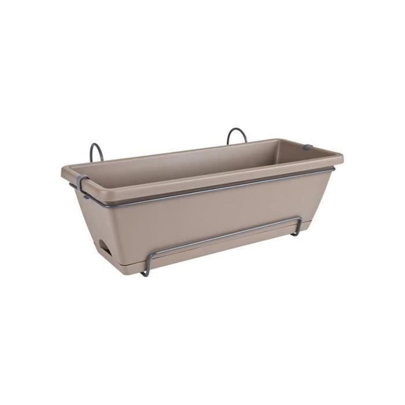 Pot Elho Marron 50 cm Gris polypropylène Plastique Rectangulaire