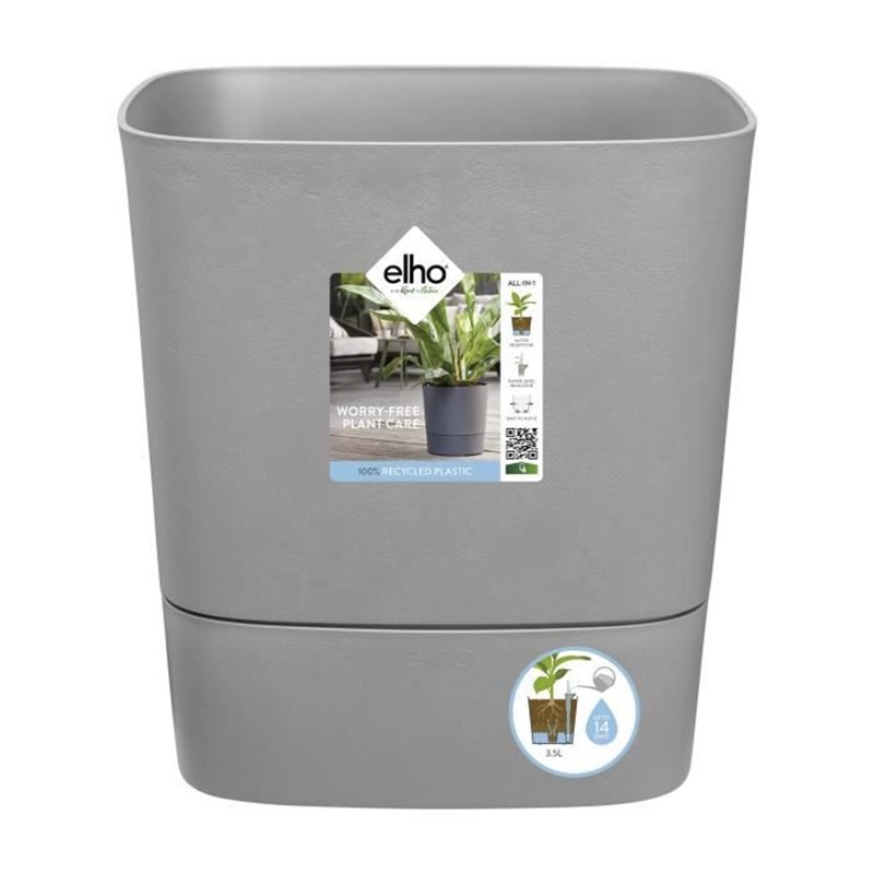 Cache-Pot Elho Greensense Aqua Care 29,5 x 29,5 x 30,2 cm Gris