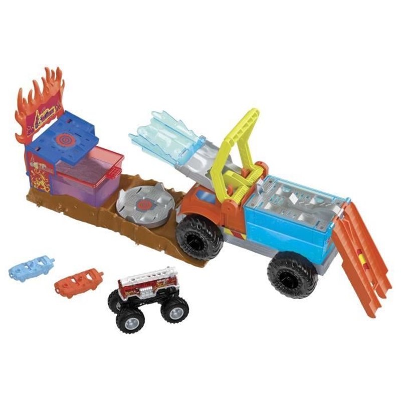 Hot Wheels Monster Trucks COFFRET ARENA SMASHERS COLOR SHIFTERS VÉHICULE DE SECOURS 5 ALARM