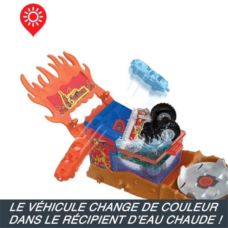 Image secondaire de Hot Wheels Monster Trucks COFFRET ARENA SMASHERS COLOR SHIFTERS VÉHICULE DE SECOURS 5 ALARM