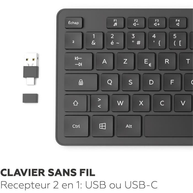 Image secondaire de Clavier sans fil Mobility Lab ML313986 Azerty Français Noir