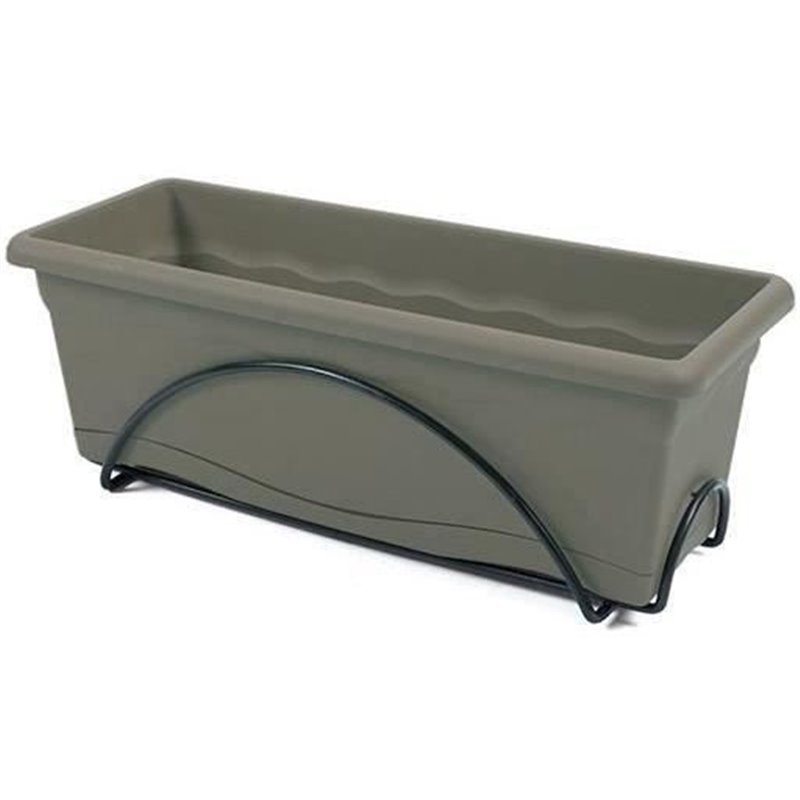 Cache-Pot Plastiken Terra A accrocher sur le balcon Taupe Plastique 50 x 24 x 18 cm