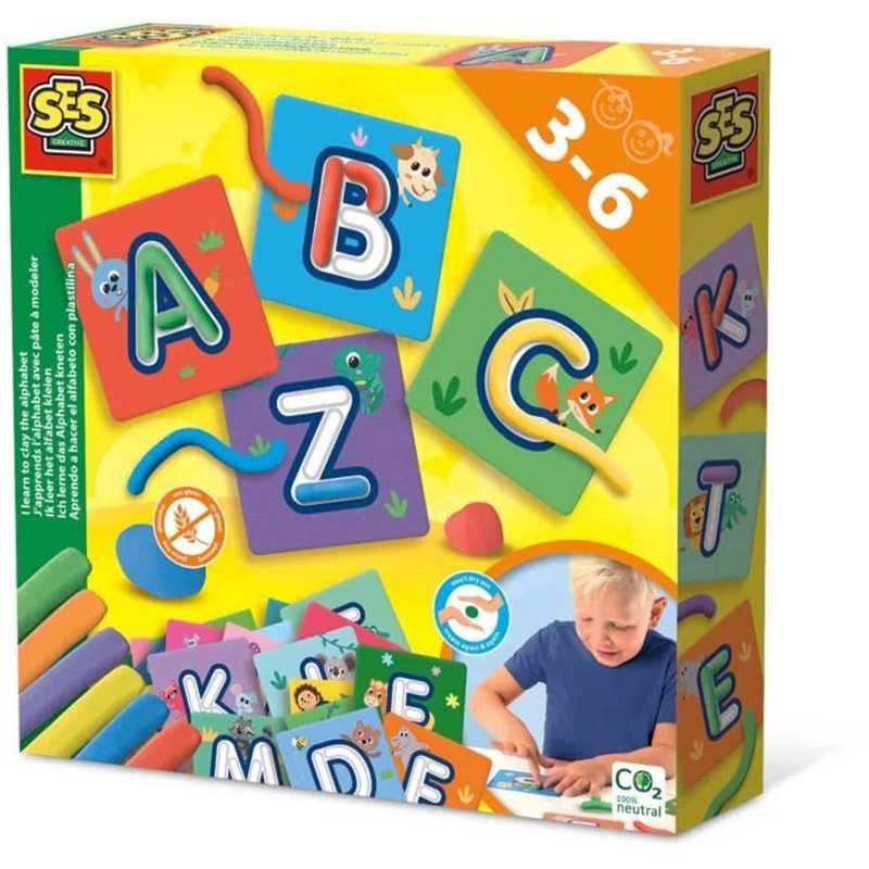 SES Creative J'apprends l'alphabet avec pâte à modeler