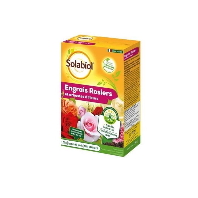 Image secondaire de Engrais pour les plantes Solabiol Sorosy15 Rose Fleurs 1,5 Kg