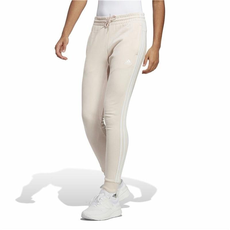 Image secondaire de Pantalon de sport long Adidas Essentials 3 Stripes Beige Femme