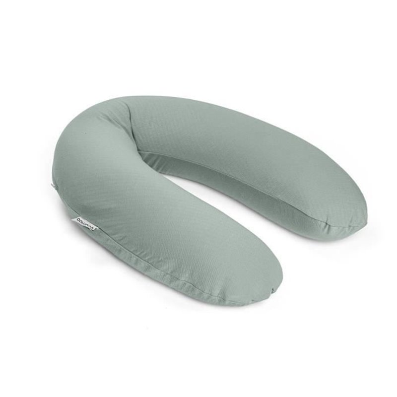 Doomoo Coussin de maternité et d'allaitement Buddy - Confort optimal pour maman et bébé, Tetra Jersey Green