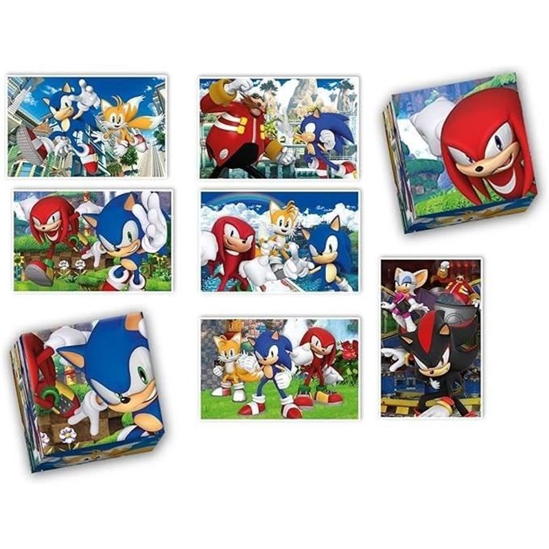 Image secondaire de Clementoni - Edukit - Sonic - Coffret apprentissage 4 en 1 - 2 puzzles, 1 mémo, 1 jeu de 6 cubes - Fabriqué en Italie -D