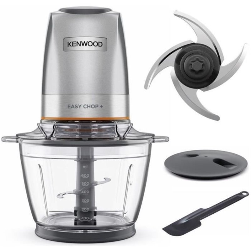 Robot multifonction KENWOOD CHP62.400SI - 2 vitesses - 500W - Capacité totale de 1,2L + accessoires