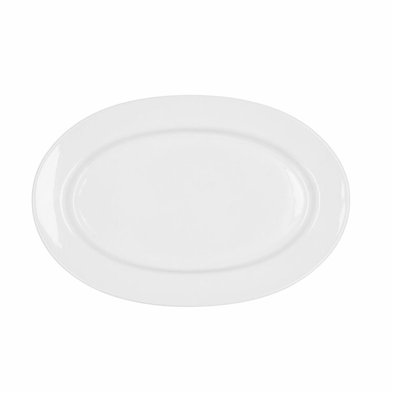 Plat à Gratin Bidasoa Glacial Céramique Blanc (32 x 22 cm) (Pack 3x)