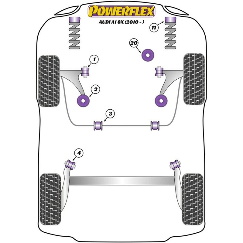 Image secondaire de Silentblock Powerflex PFF85-620 Support moteur (1 Unités)