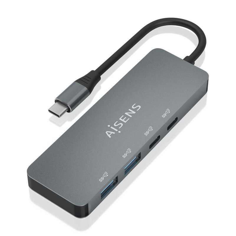Aisens A109-0694 hub & concentrateur USB 3.2 Gen 2 (3.1 Gen 2) Type-C 10000 Mbit/s Gris