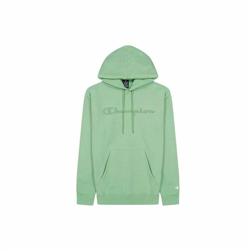 Sweat à capuche homme Champion Crewneck Blanc Vert citron