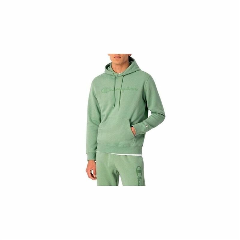 Image secondaire de Sweat à capuche homme Champion Crewneck Blanc Vert citron