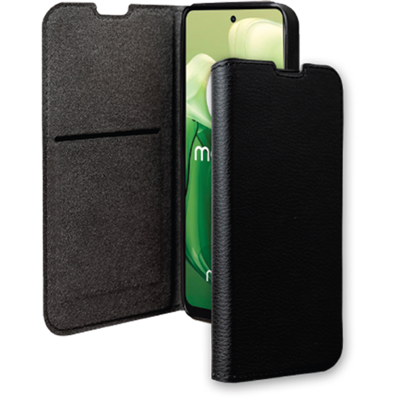 Folio Wallet Motorola G24 Support vidéo Noir - 65% Plastique recyclé Certifié GRS Bigben