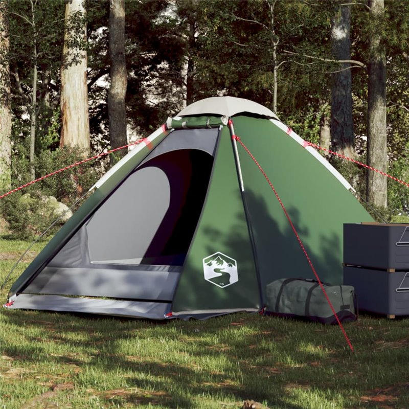 VidaXL Tente de camping à dôme 4 personnes vert imperméable