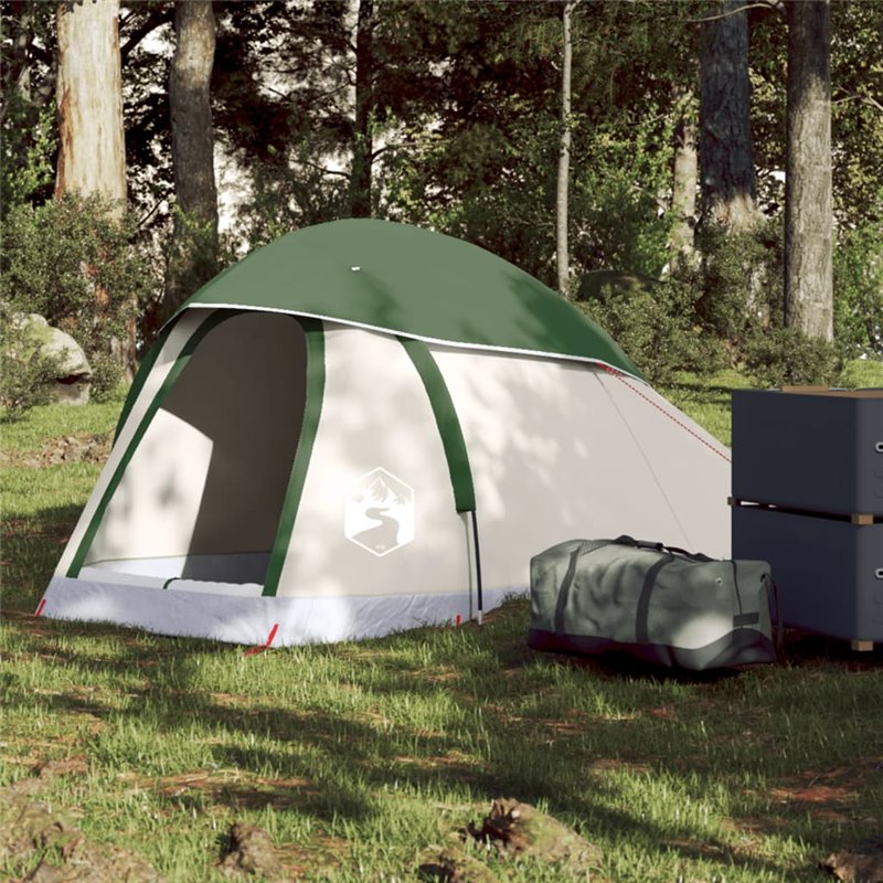 VidaXL Tente de camping à dôme 1 personne vert imperméable