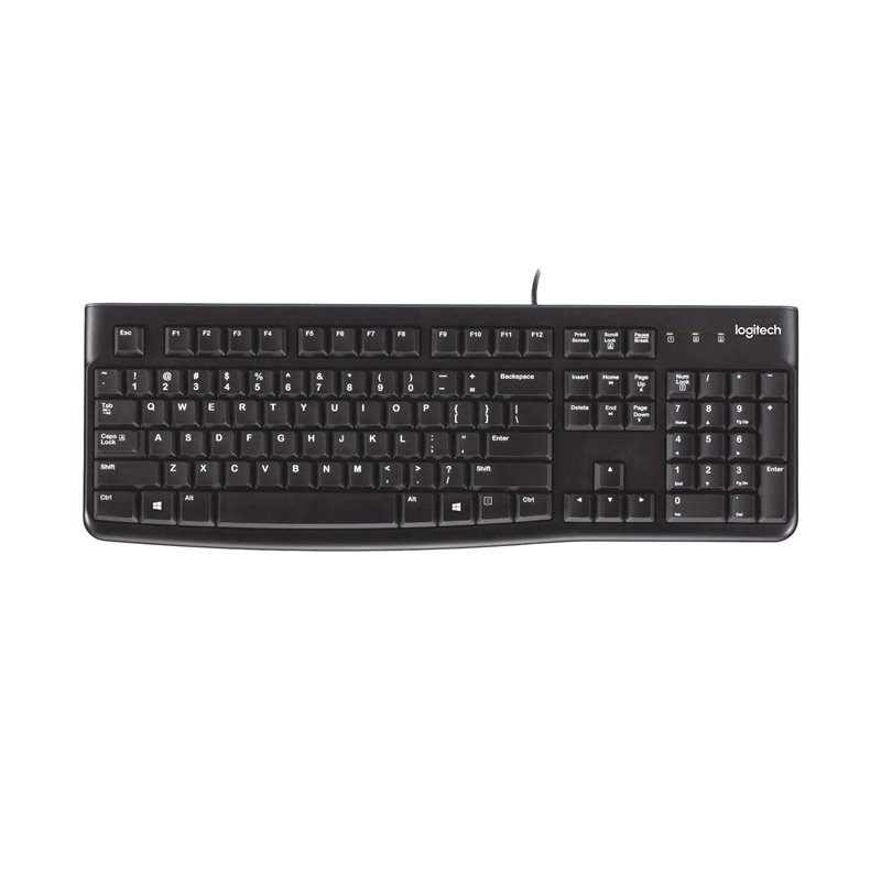 Logitech K120 Corded Keyboard clavier Souris incluse USB Azerty Français Noir