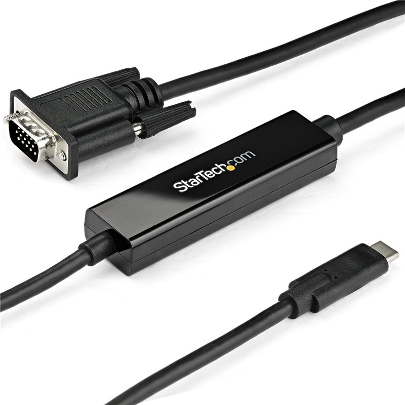 Startech.com Adaptateur USB-C vers VGA 1m - Câble Vidéo Actif USB Type C vers VGA - 1920x1200/1080p - Compatible Thunder