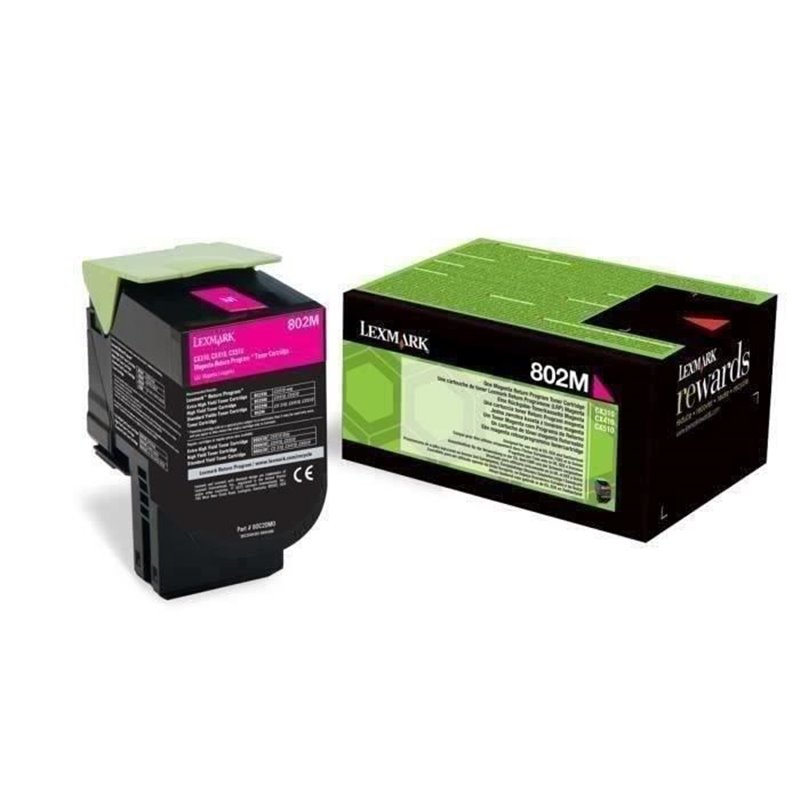 Lexmark 802M Cartouche de toner 1 pièce(s) Original Magenta