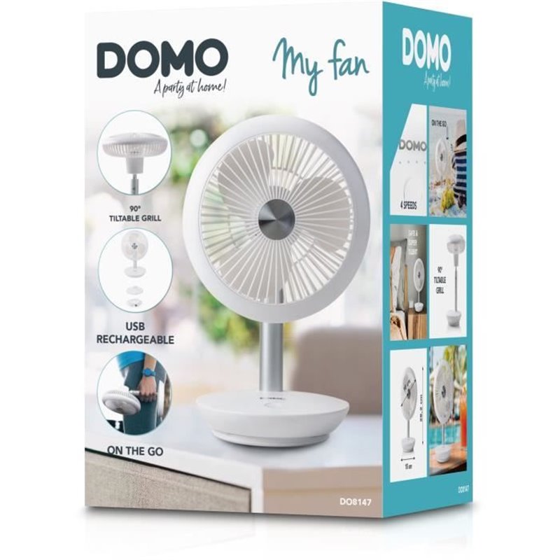 Image secondaire de Ventilateur de Bureau Domo DO8147 Blanc 5 W