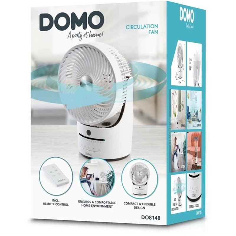 Image secondaire de Ventilateur de Bureau Domo DO8148 Blanc 45 W